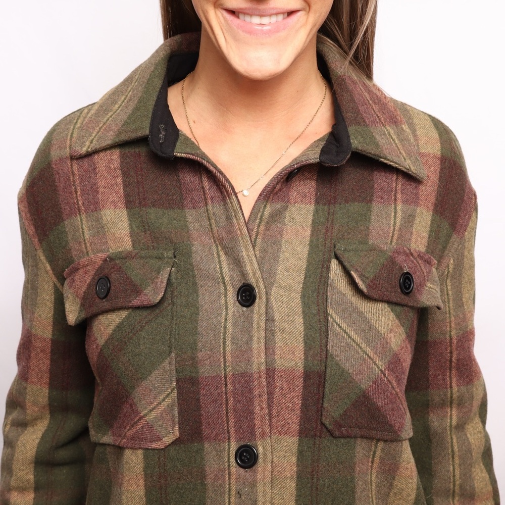 Bagatelle Plaid Button-Up Women's Jacket - Picture 3 of 3